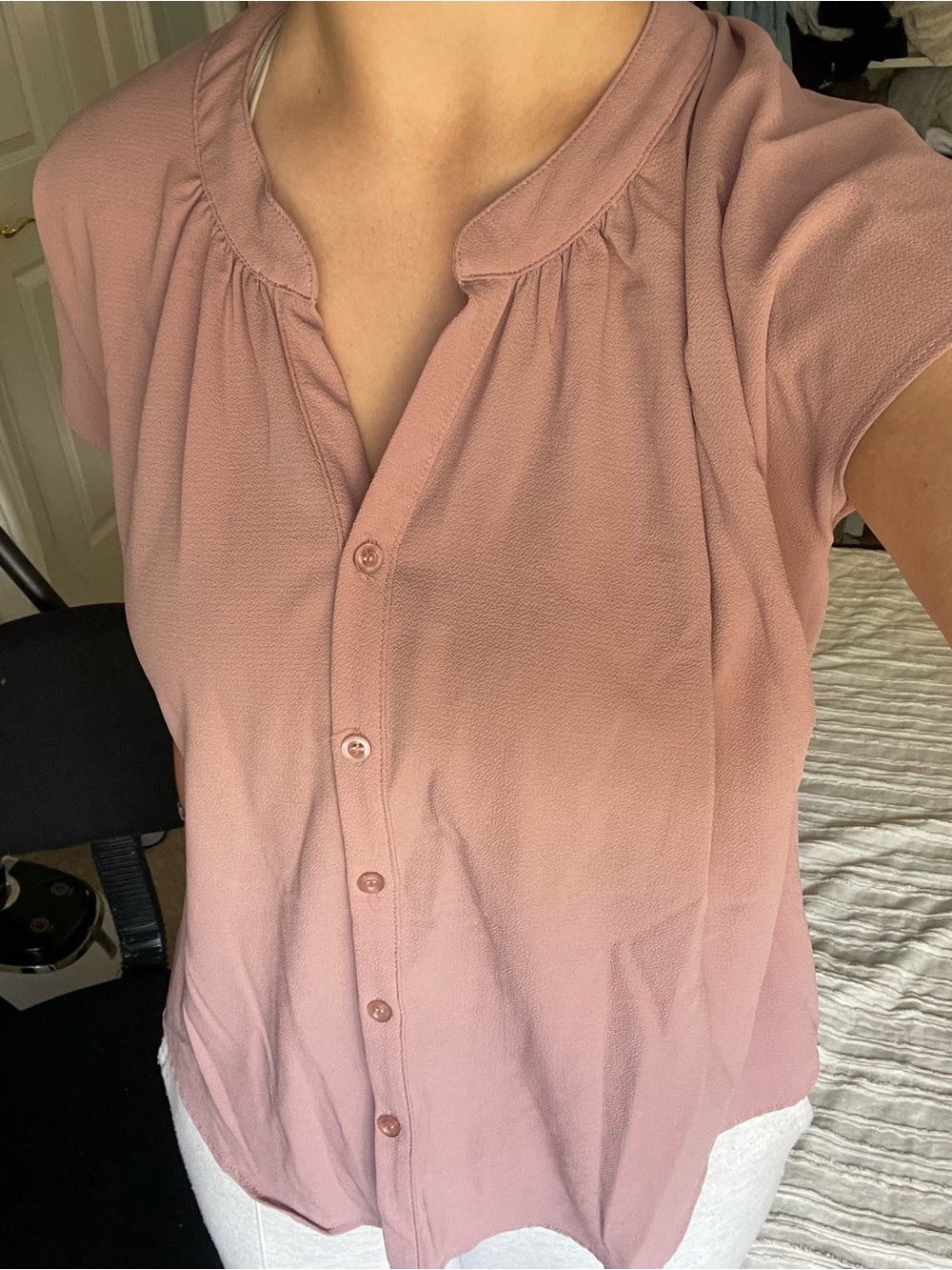 Moa Moa Pink Button-Up Flowy Shirt 🌸